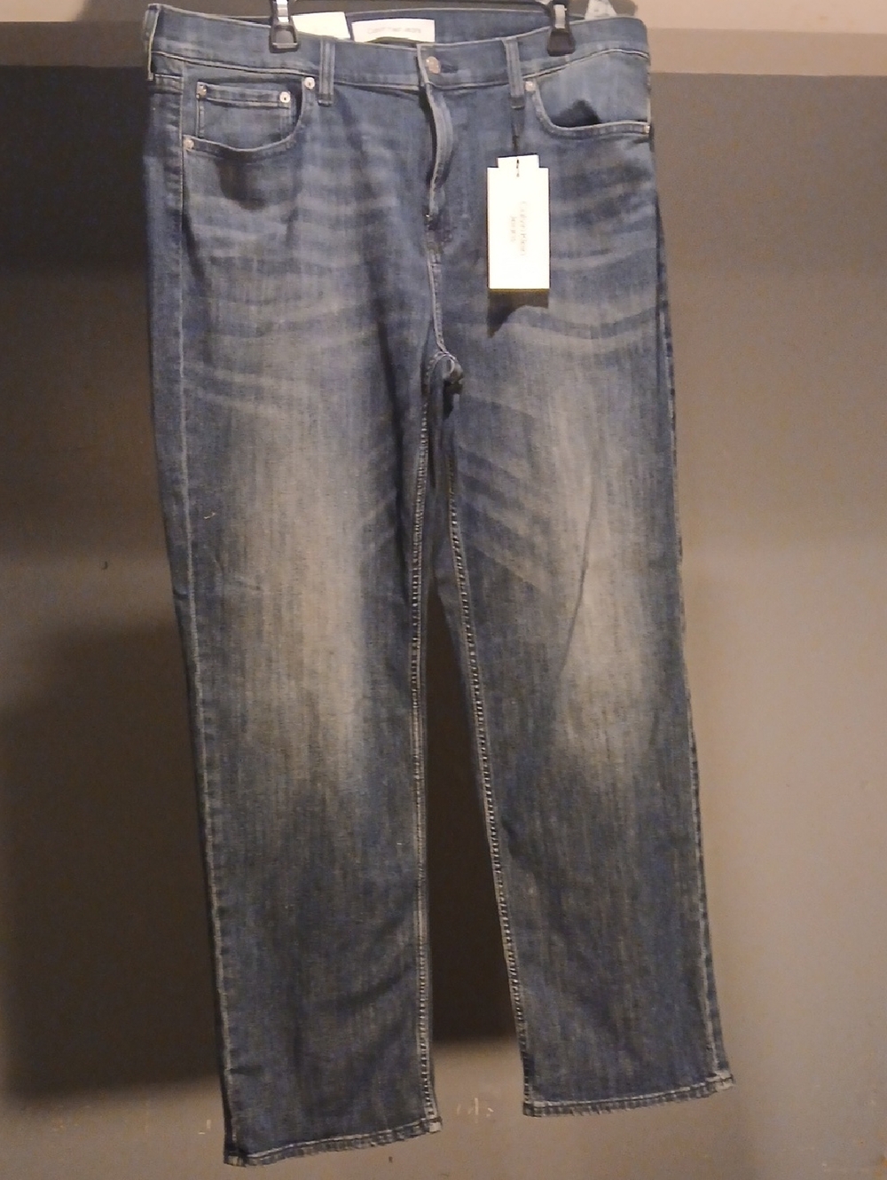 Calvin Klein Jeans Straight-Leg Denim in Medium Blue Fade